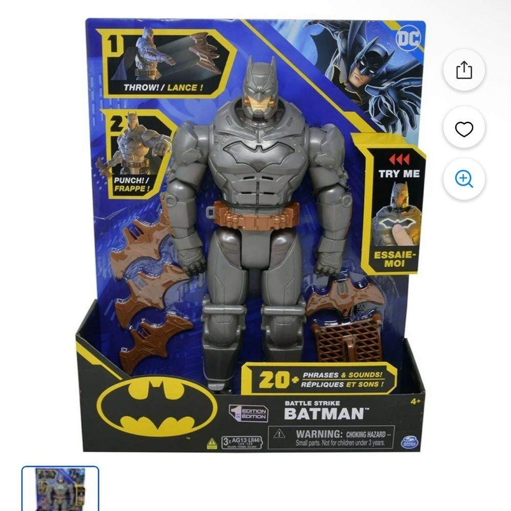 Batman Battle Strike Action Figure - Black and Brown